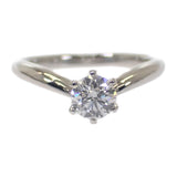 デザインジュエリー 1粒ダイヤ 11号 リング Pt900プラチナ ダイヤモンド レディース【中古】【Aランク】