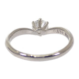 デザインジュエリー 1粒ダイヤ 11号 リング Pt900プラチナ ダイヤモンド レディース【中古】【Aランク】