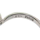 デザインジュエリー 1粒ダイヤ 11号 リング Pt900プラチナ ダイヤモンド レディース【中古】【Aランク】