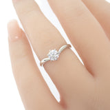 デザインジュエリー 1粒ダイヤ 11号 リング Pt900プラチナ ダイヤモンド レディース【中古】【Aランク】