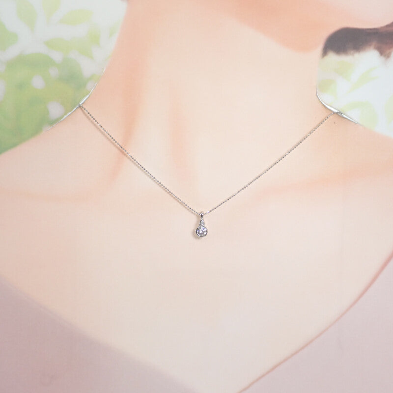 【中古】 デザイン ジュエリー ネックレス Pt850/900プラチナ ダイヤモンド ダイヤモンド レディース【Aランク】