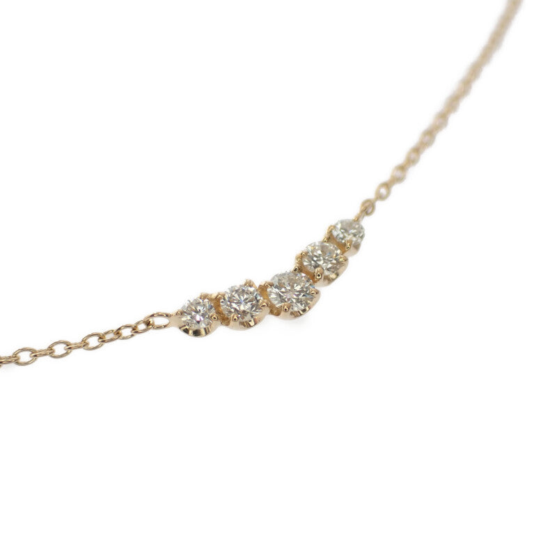 WISP ウィスプ K18YG カーブ ネックレス K18イエローゴールド ダイヤモンド レディース【中古】【Aランク】