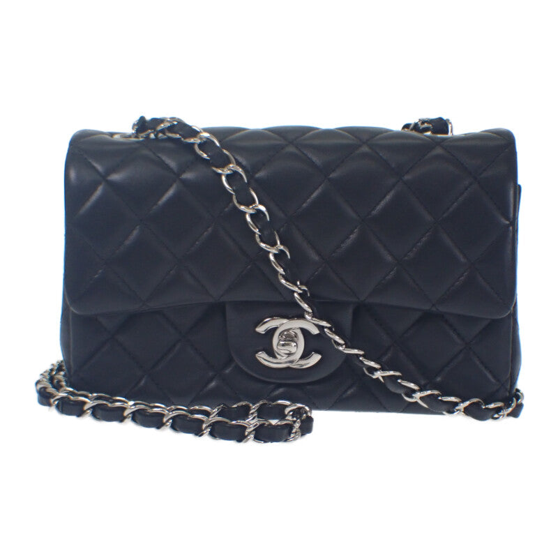 シャネル CHANEL ミニ クラシック ハンドバッグ A69900-Y04059-94305 ショルダーバッグ ラムスキン ブラック シルバー金具 レディース【中古】【Aランク】