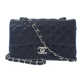 シャネル CHANEL ミニ クラシック ハンドバッグ A69900-Y04059-94305 ショルダーバッグ ラムスキン ブラック シルバー金具 レディース【中古】【Aランク】
