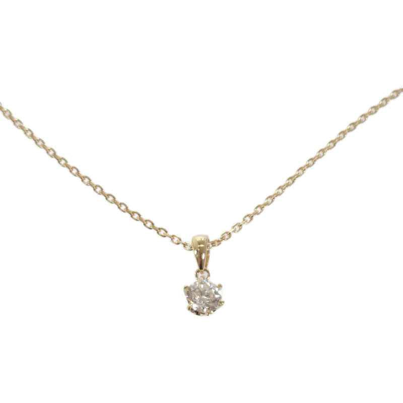デザインジュエリー ネックレス K18イエローゴールド ダイヤモンド レディース【中古】【Aランク】