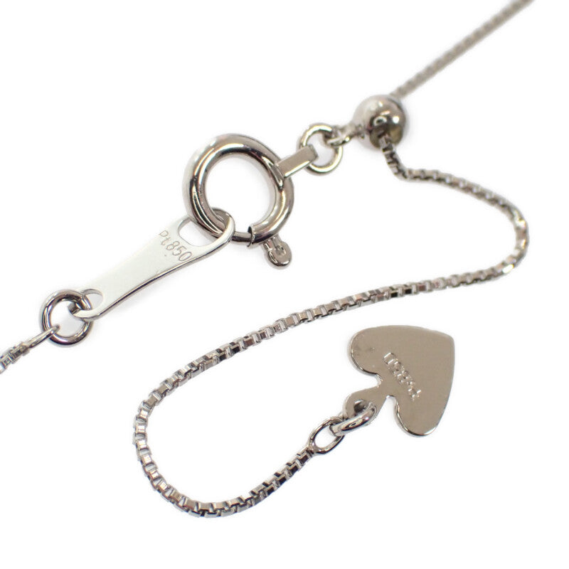 デザインジュエリー 3連ダイヤ ネックレス Pt850プラチナ Pt900プラチナ ダイヤモンド レディース【中古】【Aランク】