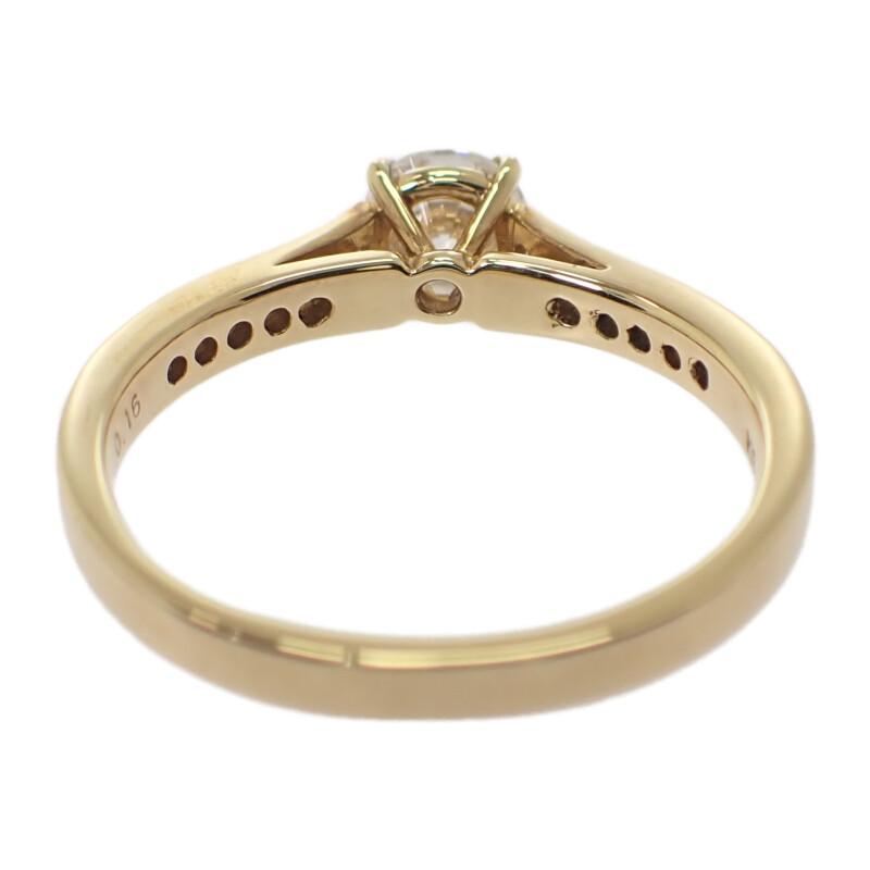 デザインジュエリー 15号 リング K18イエローゴールド ダイヤモンド レディース【中古】【Aランク】