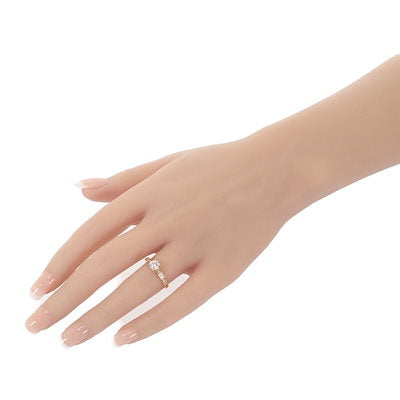 デザインジュエリー 15号 リング K18イエローゴールド ダイヤモンド レディース【中古】【Aランク】