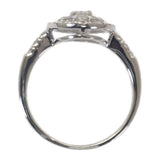 フラワーモチーフ デザインジュエリー リング Pt900プラチナ ダイヤモンド シルバー ダイヤモンド レディース【中古】【Aランク】