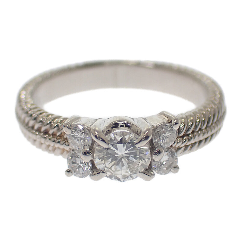 デザインジュエリー 10号 リング Pt900プラチナ ダイヤモンド レディース【中古】【Aランク】