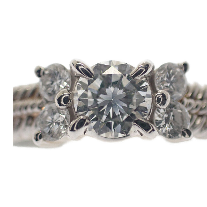 デザインジュエリー 10号 リング Pt900プラチナ ダイヤモンド レディース【中古】【Aランク】