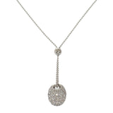 デザインジュエリー パヴェ ネックレス Pt900プラチナ Pt850プラチナ ダイヤモンド レディース【中古】【Aランク】