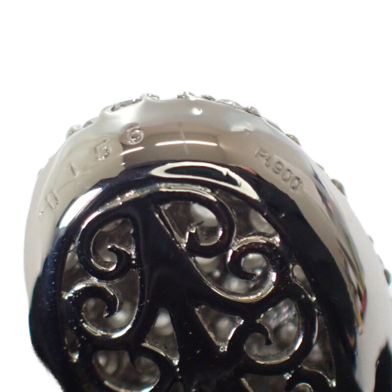 デザインジュエリー パヴェ ネックレス Pt900プラチナ Pt850プラチナ ダイヤモンド レディース【中古】【Aランク】