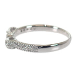 デザインジュエリー リボンモチーフ 11号 リング K18ホワイトゴールド ダイヤモンド レディース【中古】【Aランク】