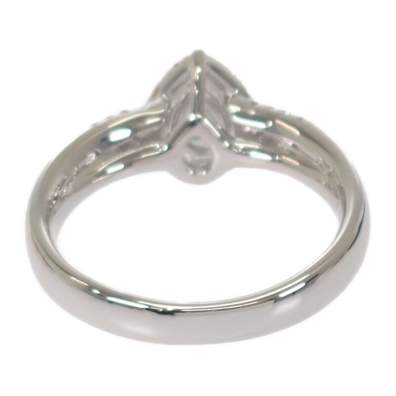 【中古】 K18WG D デザインジュエリー ペアシェイプダイヤ リング K18ホワイトゴールド 11.5号 ダイヤモンド レディース【Aランク】