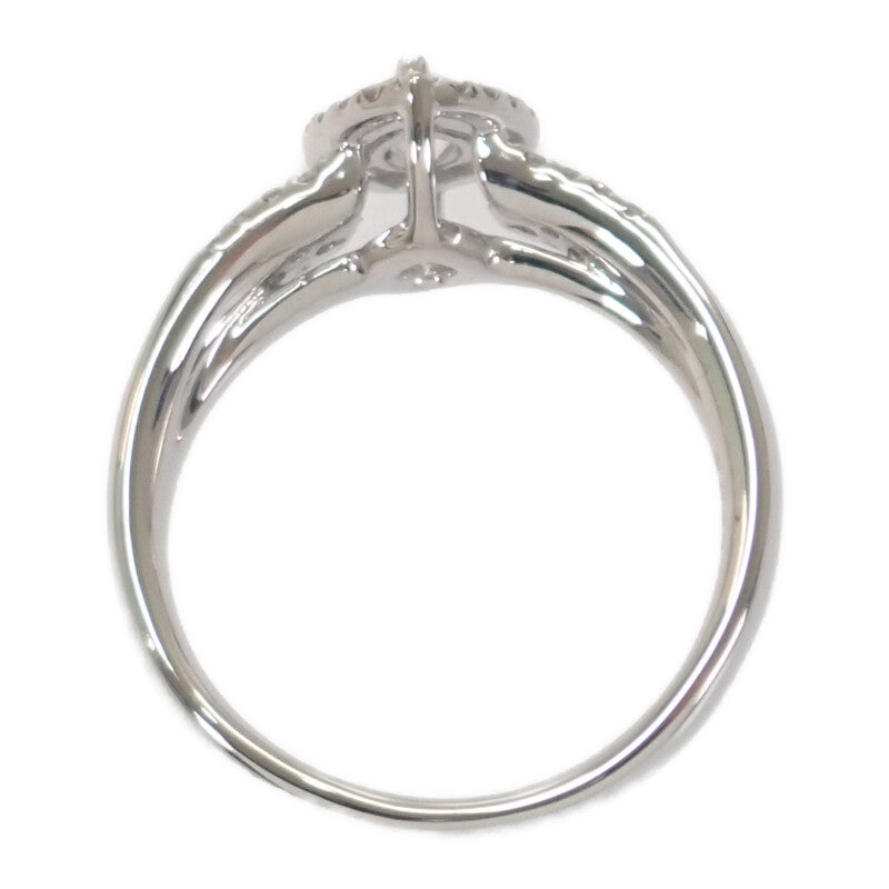 【中古】 K18WG D デザインジュエリー ペアシェイプダイヤ リング K18ホワイトゴールド 11.5号 ダイヤモンド レディース【Aランク】