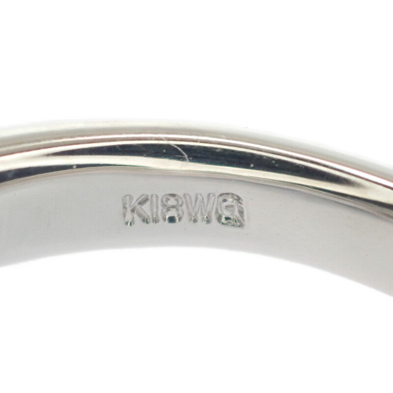 【中古】 K18WG D デザインジュエリー ペアシェイプダイヤ リング K18ホワイトゴールド 11.5号 ダイヤモンド レディース【Aランク】