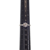 デザイン ジュエリー フラワー リング Pt900プラチナ 10号 ダイヤモンド レディース【中古】【Aランク】