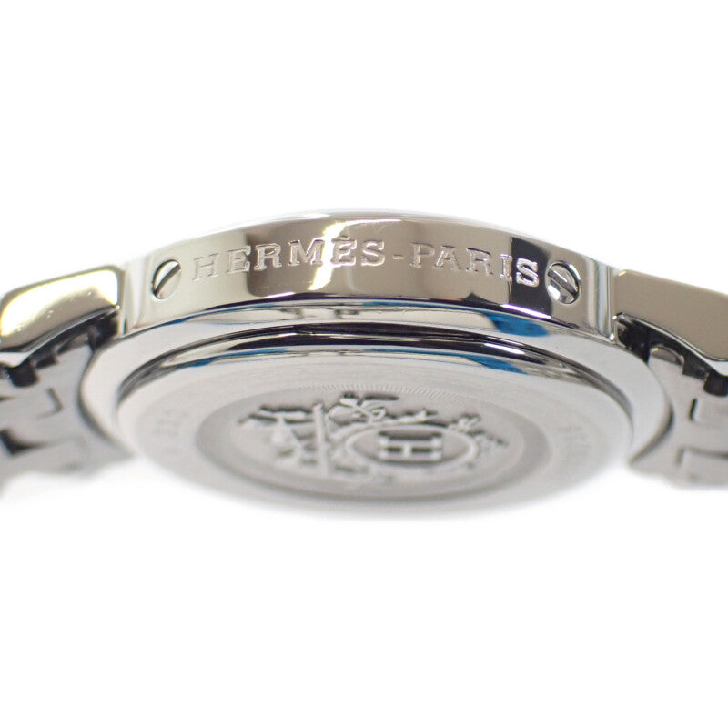 【商談中/対象者以外注文不可】エルメス HERMES クリッパー ナクレ CL4.230 腕時計 ステンレススチール クオーツ ホワイトシェル文字盤 レディース【中古】【Aランク】