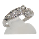 【中古】 デザイン ジュエリー リング Pt900プラチナ ダイヤモンド レディース【Aランク】