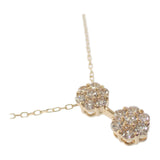 【中古】 K18YG D デザインジュエリー ネックレス K18イエローゴールド ダイヤモンド レディース【Aランク】