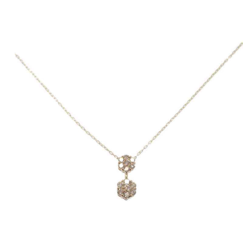 デザインジュエリー ネックレス K18イエローゴールド ダイヤモンド レディース【中古】【Aランク】