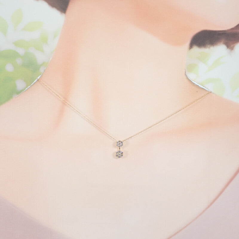 デザインジュエリー ネックレス K18イエローゴールド ダイヤモンド レディース【中古】【Aランク】