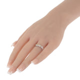 【中古】 K18 Pt900 デザインジュエリー クロス リング K18ゴールド Pt900プラチナ 14号 ダイヤモンド レディース【Aランク】