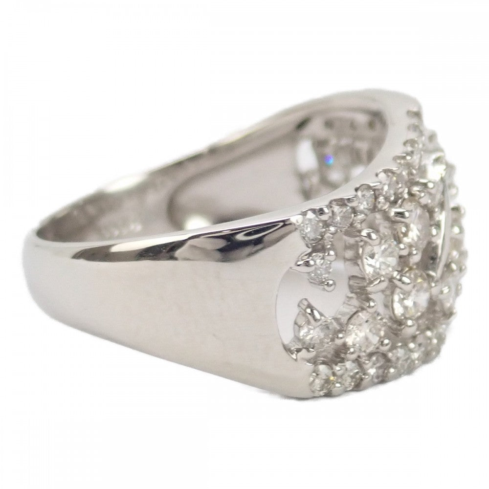 デザイン ジュエリー 12号 リング Pt900プラチナ ダイヤモンド レディース【中古】【Aランク】