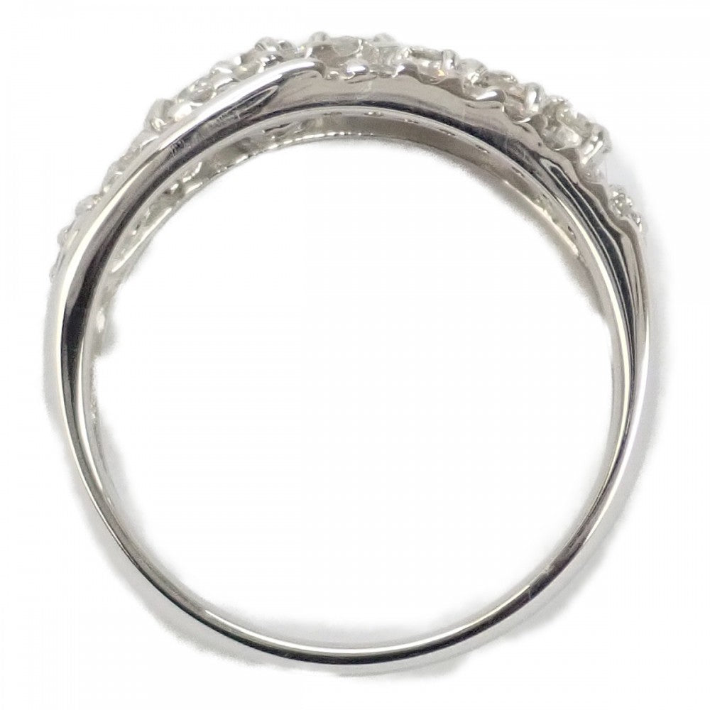 【中古】 デザイン ジュエリー リング Pt900プラチナ 12号 ダイヤモンド レディース【Aランク】