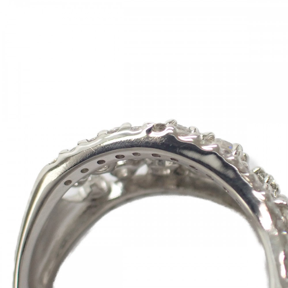 デザイン ジュエリー 12号 リング Pt900プラチナ ダイヤモンド レディース【中古】【Aランク】