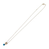 【中古】SEIKO ジュエリー K18YG ターコイズ ネックレス K18イエローゴールド ブルー ターコイズ ダイヤモンド レディース【Aランク】