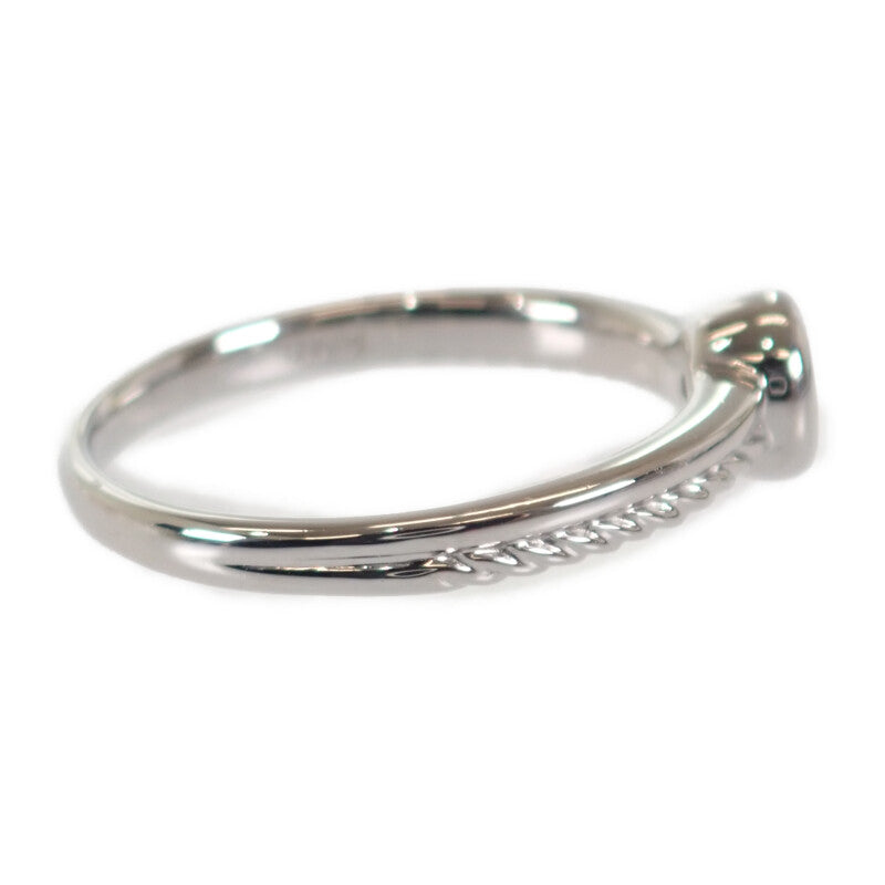 デザイン ジュエリー サークル チョコ留め 11号 リング Pt900プラチナ ダイヤモンド レディース【中古】【Aランク】