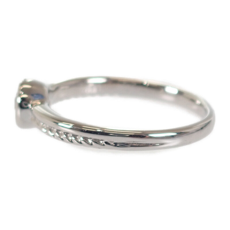 デザイン ジュエリー サークル チョコ留め 11号 リング Pt900プラチナ ダイヤモンド レディース【中古】【Aランク】