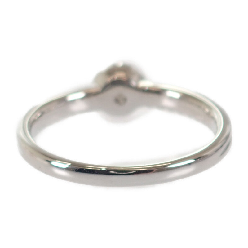 【中古】 デザイン ジュエリー サークル チョコ留め リング Pt900プラチナ 11号 ダイヤモンド レディース メンズ【Aランク】