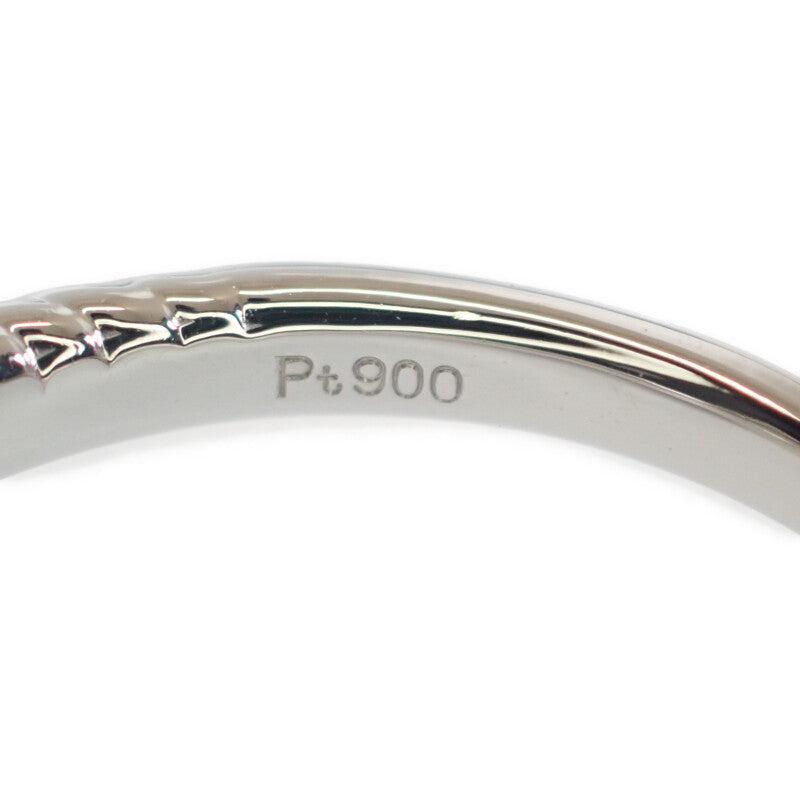デザイン ジュエリー サークル チョコ留め 11号 リング Pt900プラチナ ダイヤモンド レディース【中古】【Aランク】