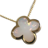 デザインジュエリー クローバー ネックレス K18イエローゴールド シェル レディース【中古】【Aランク】