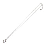 ヨンドシー 4℃ スクエア モチーフ ネックレス K18ホワイトゴールド ダイヤモンド レディース【中古】【Aランク】