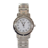 エルメス HERMES クリッパー CL4.210 腕時計 ステンレススチール クオーツ ホワイト文字盤 レディース【中古】【Aランク】