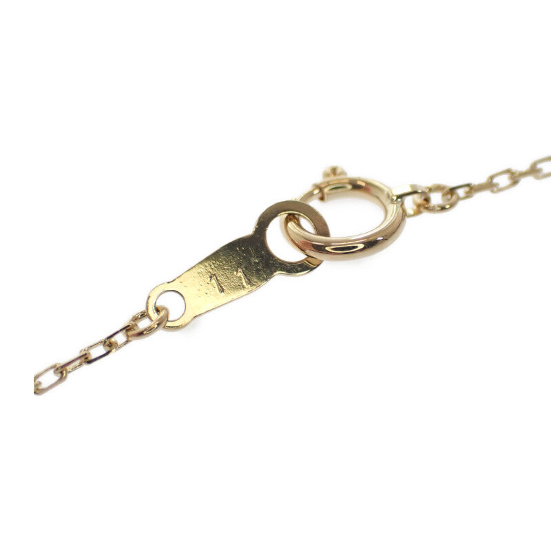 K18YG Design Jewelry Necklace K18 Yellow Gold Pearl Diamond Ladies'【Used】【A Rank】