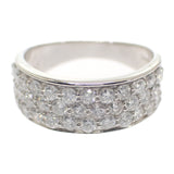 Pt850 デザイン ジュエリー 15号 リング Pt850プラチナ ダイヤモンド レディース【中古】【Aランク】