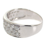 Pt850 デザイン ジュエリー 15号 リング Pt850プラチナ ダイヤモンド レディース【中古】【Aランク】