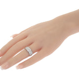 Pt850 デザイン ジュエリー 15号 リング Pt850プラチナ ダイヤモンド レディース【中古】【Aランク】