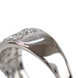 Pt850 デザイン ジュエリー 15号 リング Pt850プラチナ ダイヤモンド レディース【中古】【Aランク】