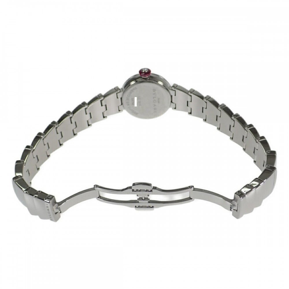 ブルガリ BVLGARI ピッコラ・ルチェア 腕時計 ステンレススチール シルバー クオーツ ブラック文字盤 レディース【中古】【Aランク】