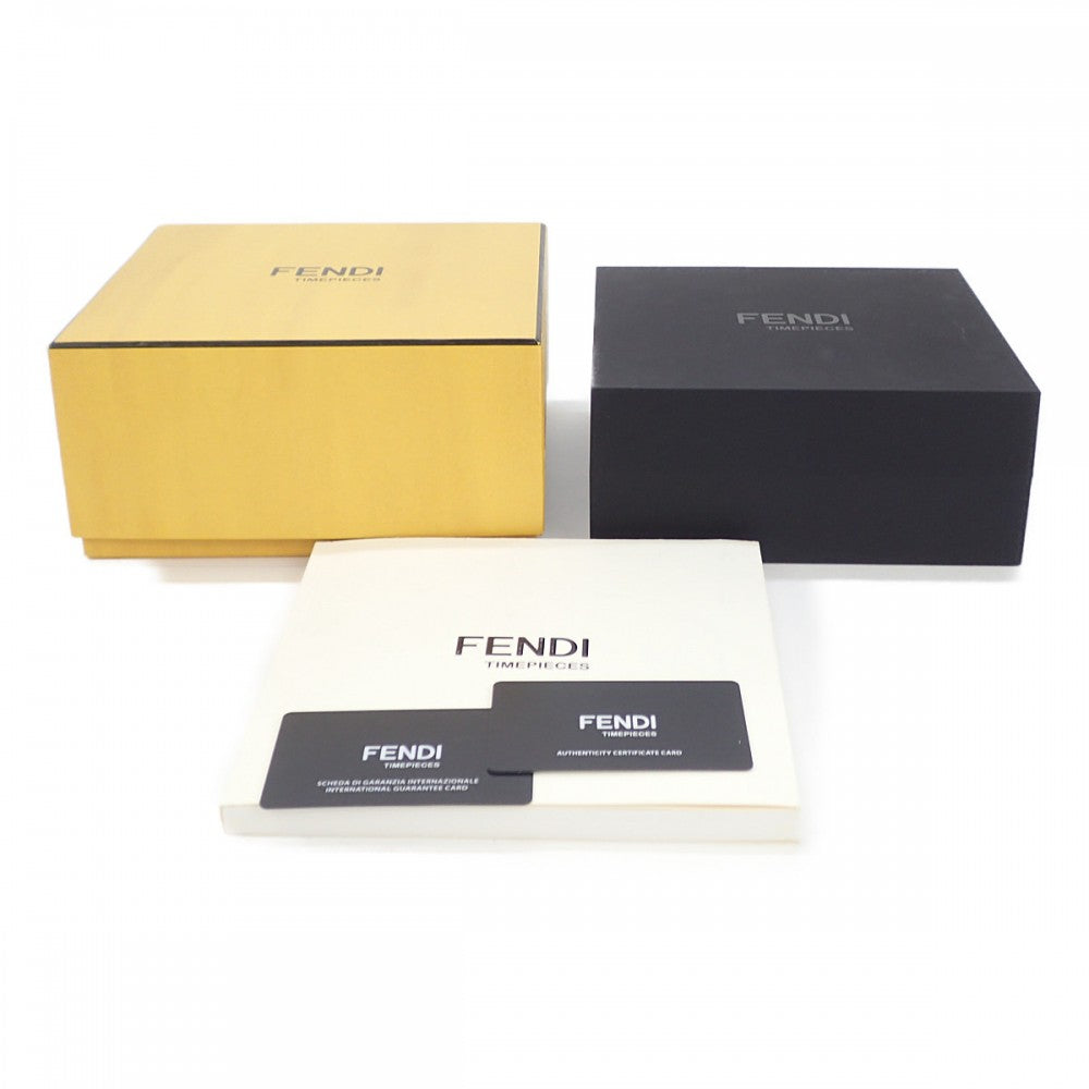 フェンディ FENDI フェンディマニア FOW850A2YAF0C0U 腕時計 ステンレススチール レザー クオーツ レッド文字盤 レディース【中古】【Aランク】