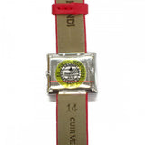 フェンディ FENDI フェンディマニア FOW850A2YAF0C0U 腕時計 ステンレススチール レザー クオーツ レッド文字盤 レディース【中古】【Aランク】