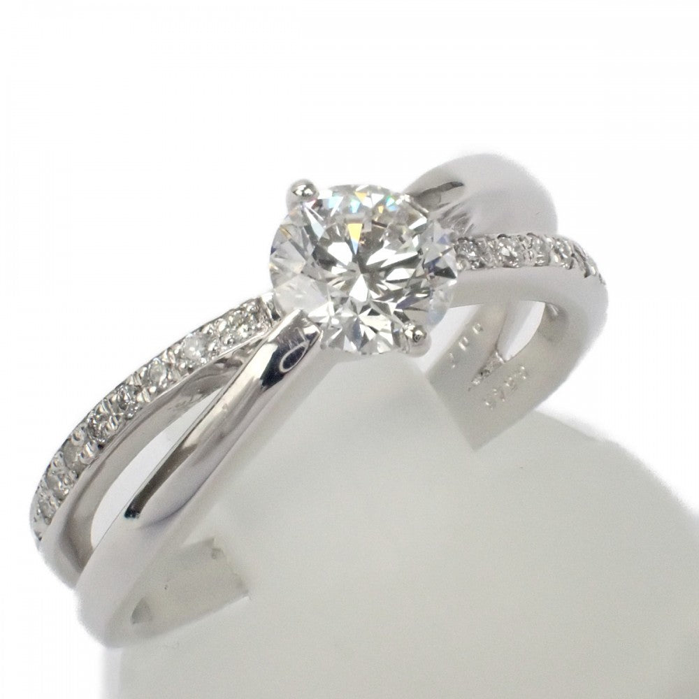 デザイン ジュエリー 9号 リング Pt900プラチナ ダイヤモンド レディース【中古】【Aランク】