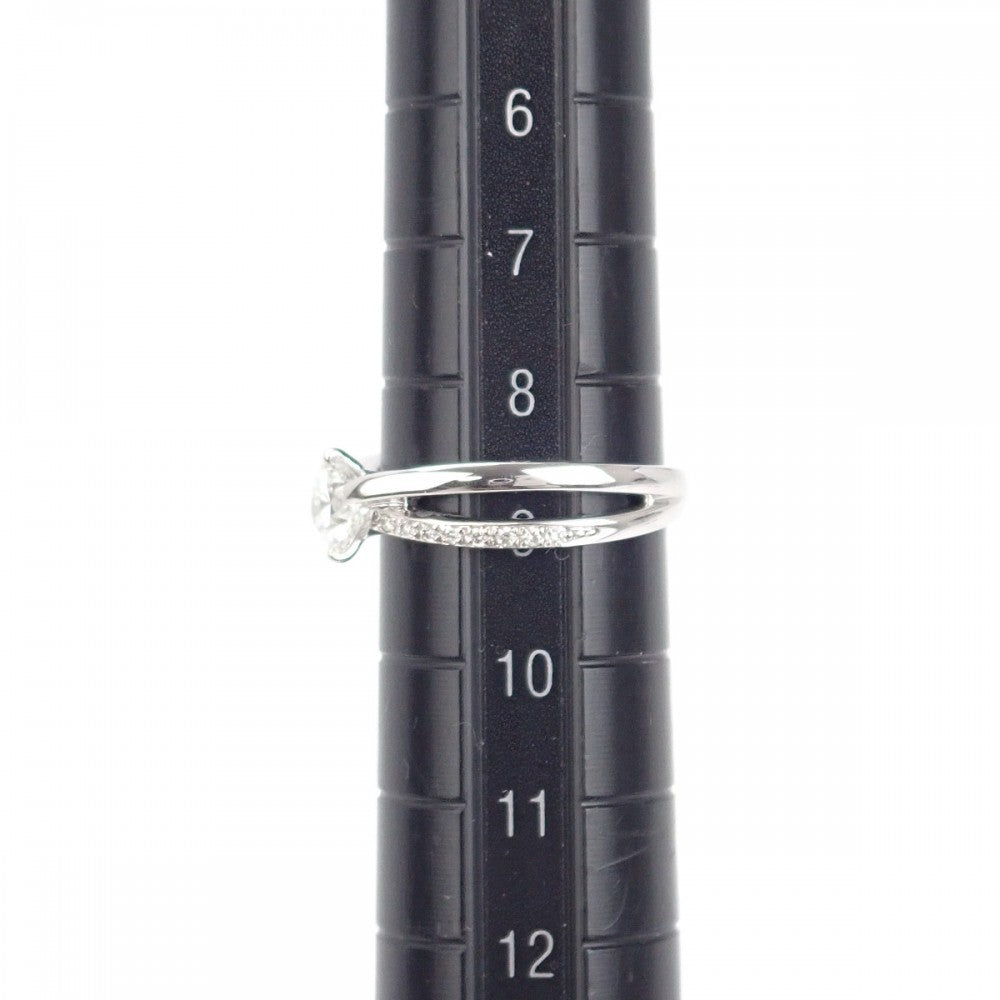 デザイン ジュエリー 9号 リング Pt900プラチナ ダイヤモンド レディース【中古】【Aランク】