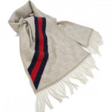 グッチ GUCCI GG柄 508027 マフラー ウール ベージュ メンズ レディース【中古】【Aランク】